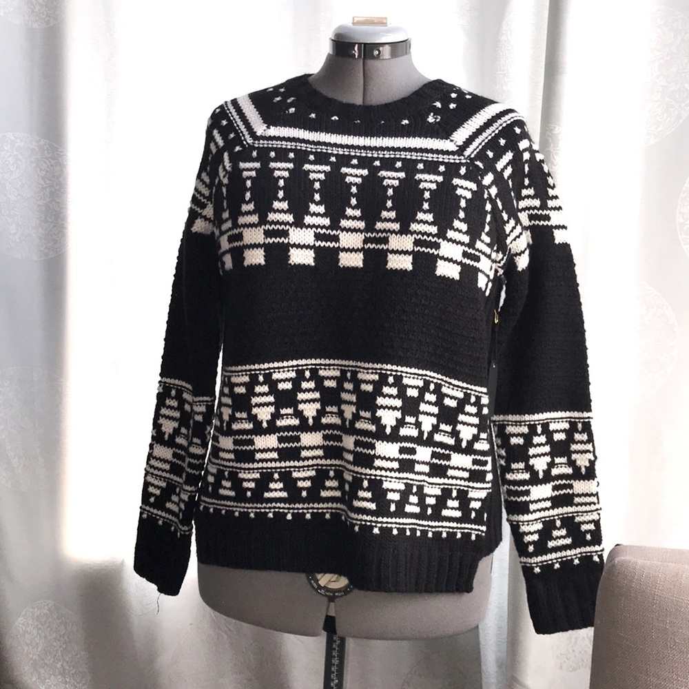 Black and white sweater
